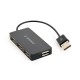 Gembird UHB-U2P4-04 interface hub USB 2.0 480 Mbit/s Black UHB-U2P4-04 – GEMBIRD USB Хъбове
