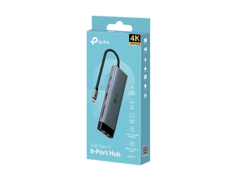 TP-Link UH9120C interface hub USB 3.2 Gen 1 (3.1 Gen 1) Type-C 5000 Mbit/s UH9120C – TP-Link USB Хъбове