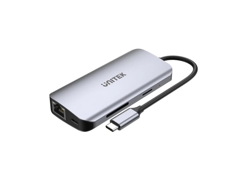 UNITEK ACTIVE HUB USB-C 2X HDMI 4K, RJ45, PD 100W D1122A01 – UNITEK USB Хъбове
