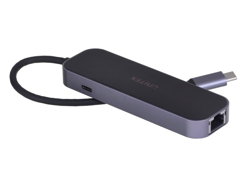 UNITEK HUB USB-C 3.1,RJ-45,3XUSB-A,HDMI,4K,PD100W D1084A – UNITEK USB Хъбове