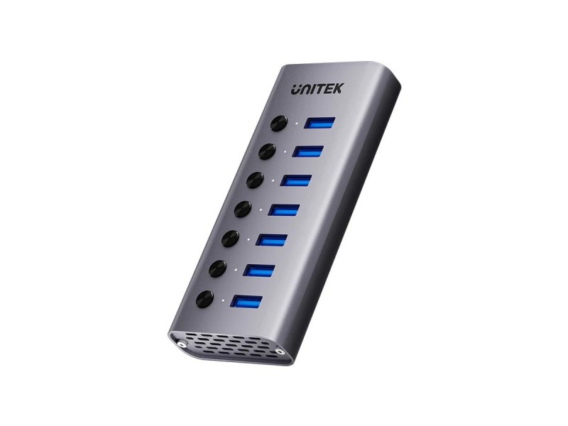 USB-A 3.0 5 Gbps hub with 7-in-1 switch Unitek H1314A01-EU H1314A01-EU – UNITEK USB Хъбове