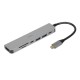 iBox IUH3SL4K notebook dock/port replicator USB 3.2 Gen 1 (3.1 Gen 1) Type-C Power Delivery 100W Silver IUH3SL4K – IBOX USB Хъбове