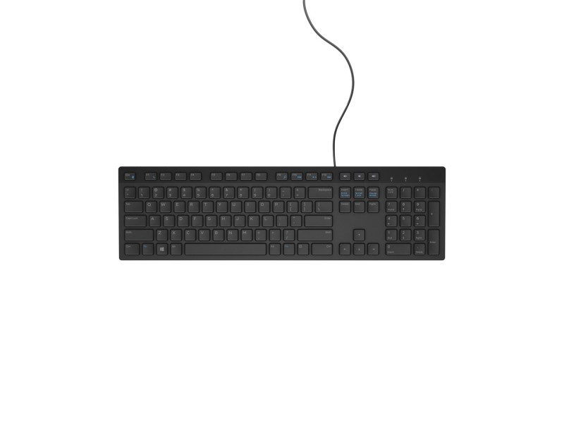 DELL KB216 keyboard USB QWERTY US International Black 580-ADHY – DELL Геймърски клавиатури