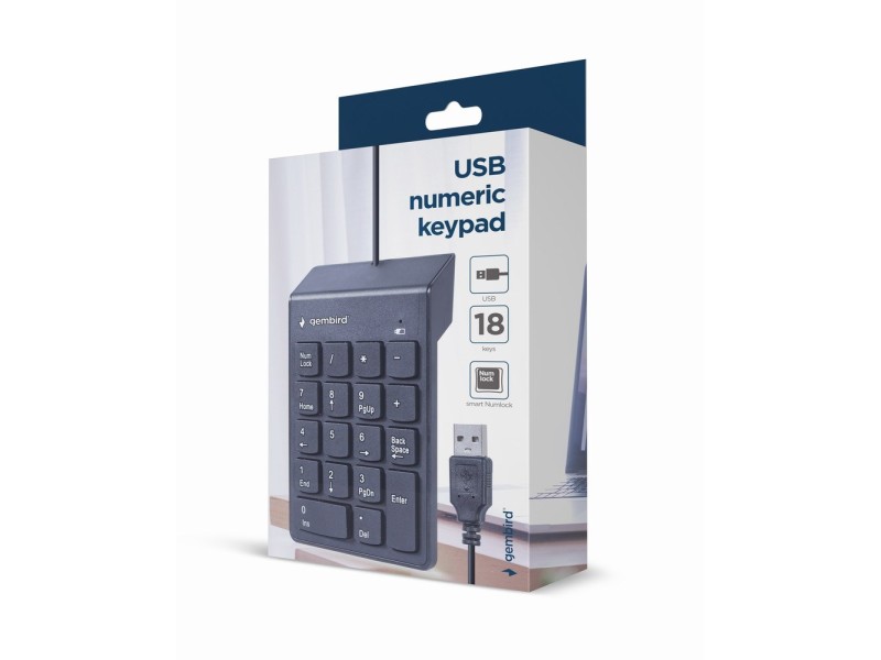 GEMBIRD KPD-U-03 USB numeric keypad, black KPD-U-03 – GEMBIRD Геймърски клавиатури