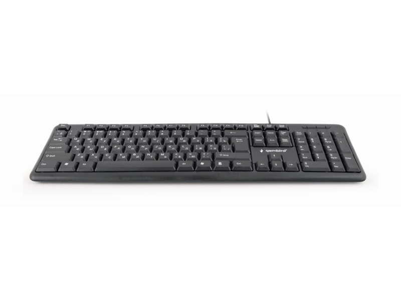 Gembird KB-U-103-RU keyboard Office USB QWERTY English, Russian Black KB-U-103-RU – GEMBIRD Геймърски клавиатури