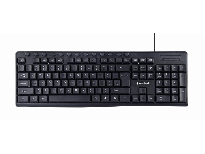 Gembird KB-UM-107 Multimedia keyboard, black, US-layout KB-UM-107 – GEMBIRD Геймърски клавиатури