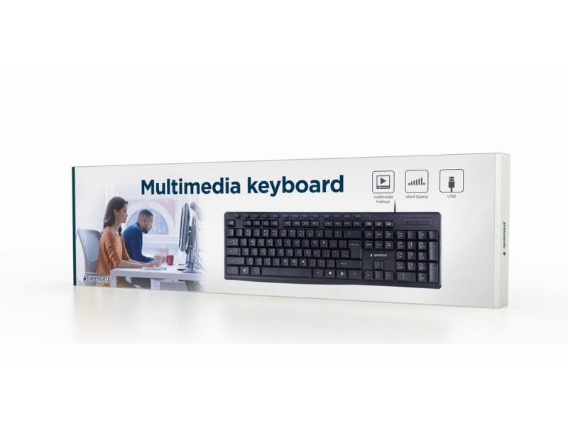 Gembird KB-UM-107 Multimedia keyboard, black, US-layout KB-UM-107 – GEMBIRD Геймърски клавиатури