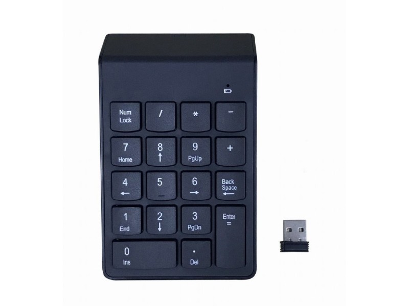 Gembird KPD-W-02 numeric keypad Notebook/PC Bluetooth Black KPD-W-02 – GEMBIRD Геймърски клавиатури
