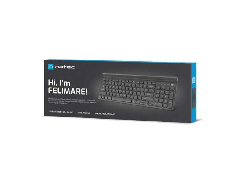 NATEC WIRELESS KEYBOARD FELIMARE US SLIM NKL-1973 – Natec  Геймърски клавиатури