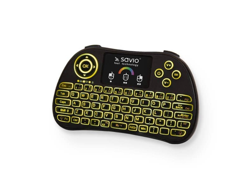 SAVIO KW-03 Illuminated wireless mini keyboard RGB TV Box, Smart TV, consoles, PC KW-03 KW-03 – SAVIO Геймърски клавиатури