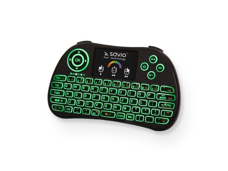 SAVIO KW-03 Illuminated wireless mini keyboard RGB TV Box, Smart TV, consoles, PC KW-03 KW-03 – SAVIO Геймърски клавиатури