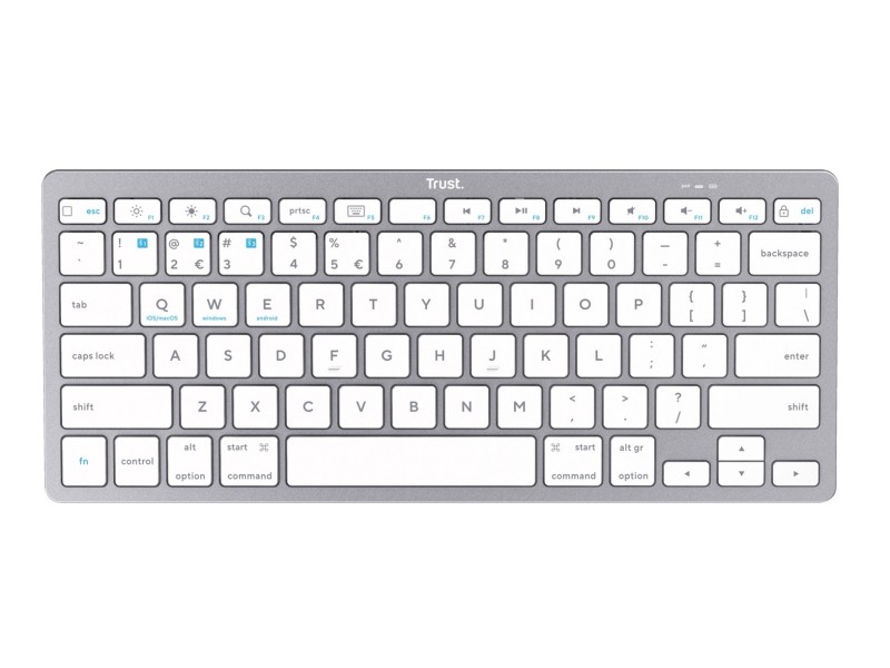 Trust Basic IS Wireless Keyboard Silver (24651) 24651 – TRUST Геймърски клавиатури