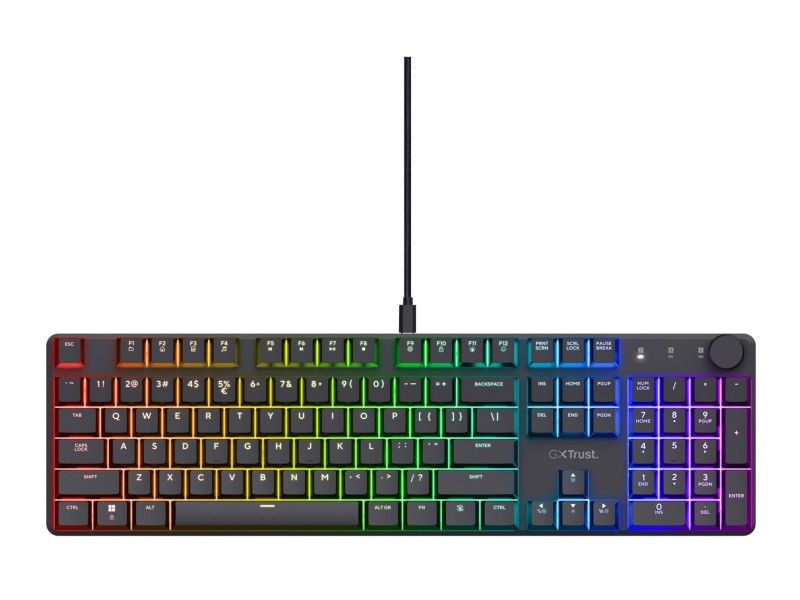 Trust GXT 866 TORIX keyboard Gaming USB QWERTY US International Black 24910 – TRUST Геймърски клавиатури