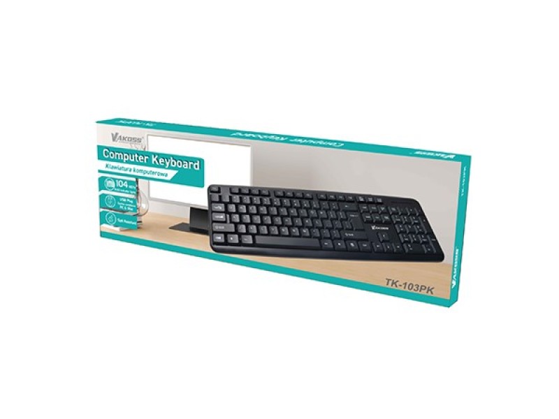 Vakoss TK-103PK keyboard USB Black TK-103PK – VAKOSS Геймърски клавиатури