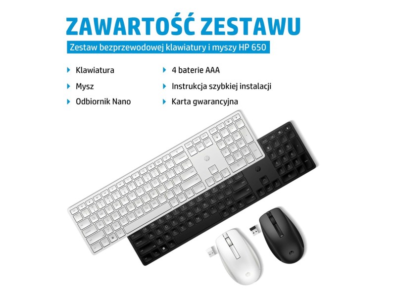 HP 650 Wireless Keyboard and Mouse Combo 4R013AA – Hewlett-Packard Геймърски клавиатури