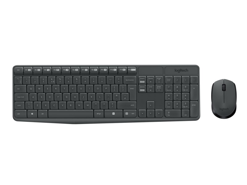 Logitech MK235 keyboard Mouse included USB QWERTY US International Grey 920-007931 – LOGITECH Геймърски клавиатури