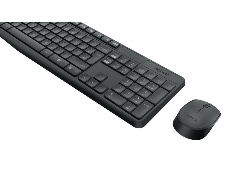 Logitech MK235 keyboard Mouse included USB QWERTY US International Grey 920-007931 – LOGITECH Геймърски клавиатури