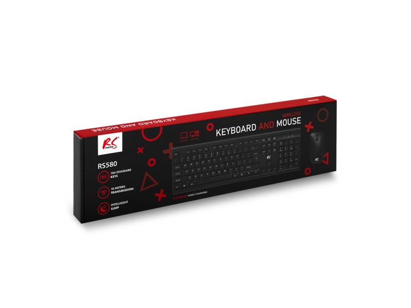 NanoRS Wireless Keyboard and Mouse Combo with Ergonomic Design – RS580 for Smooth and Efficient Use RS580 – nano RS Геймърски клавиатури