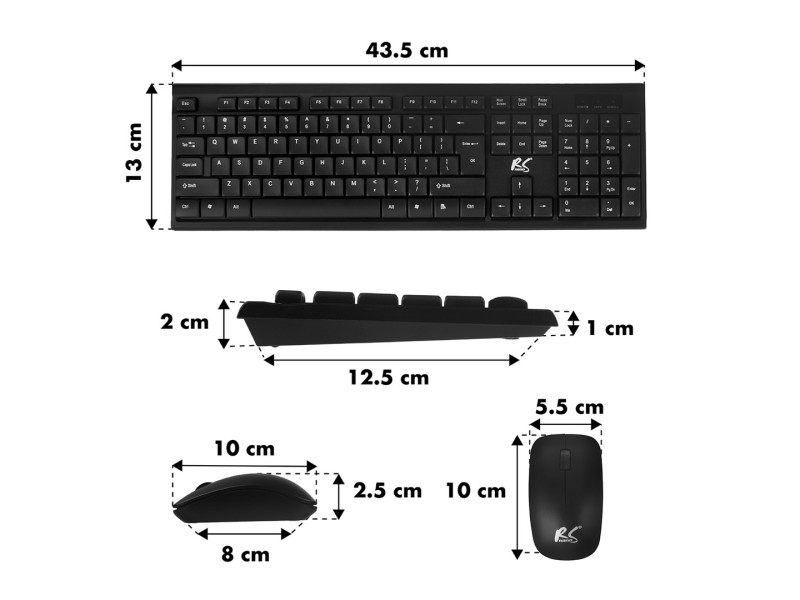 NanoRS Wireless Keyboard and Mouse Combo with Ergonomic Design – RS580 for Smooth and Efficient Use RS580 – nano RS Геймърски клавиатури