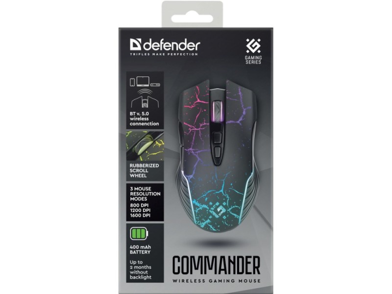 DEFENDER MICE GM-511 COMMANDER OPTIC BT 1600dpi 7P 52557 – Defender Мишки