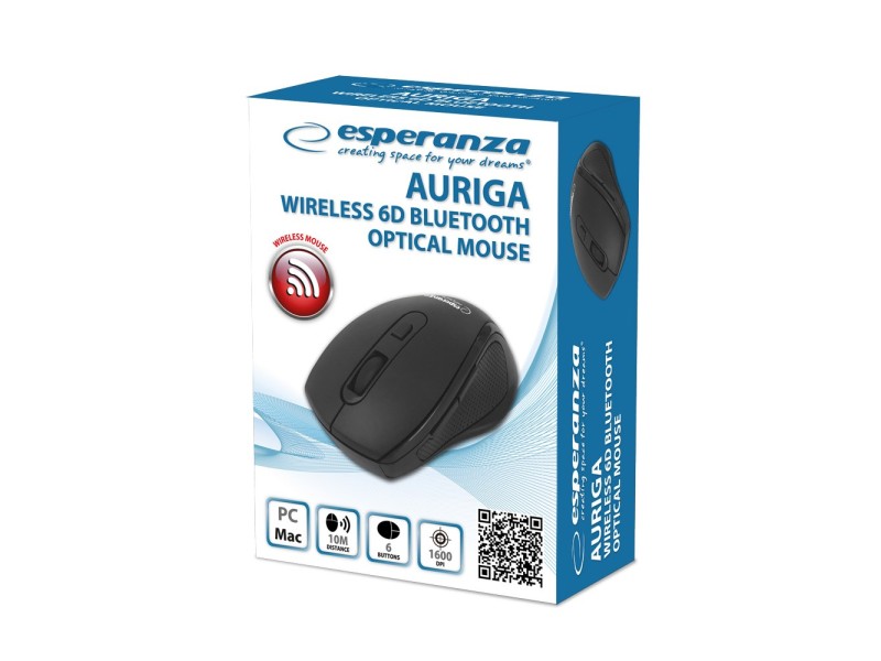 Esperanza EM128K Wireless Bluetooth 6D Mouse, black EM128K – Esperanza Мишки