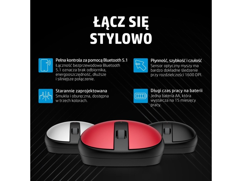 HP Bluetooth Mouse 240 Lunar White 793F9AA – Hewlett-Packard Мишки