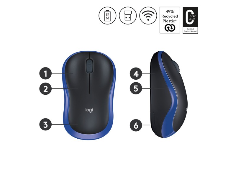 Logitech Wireless Mouse M185 910-002236 – LOGITECH Мишки