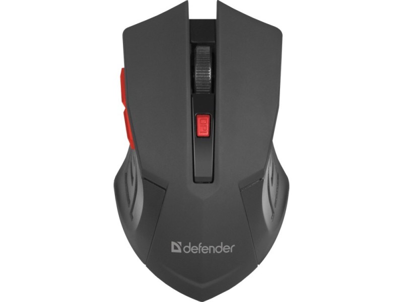 MOUSE DEFENDER ACCURA MM-275 RF BLACK & RED OPTICAL 1600DPI 6P 52276 – Defender Мишки