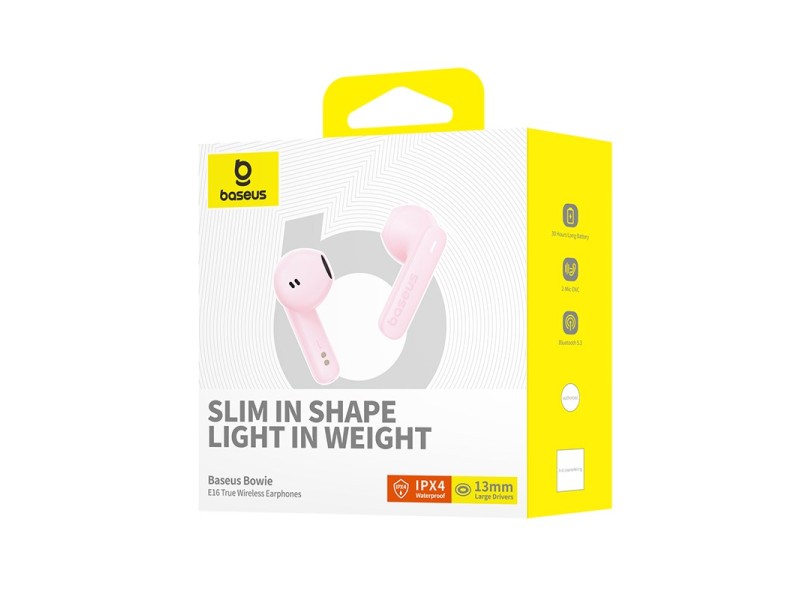 Baseus Bowie E16 Headset True Wireless Earphones In-ear Calls/Music USB Type-C Bluetooth Pink A00061900413-01 – Baseus Геймърски слушалки