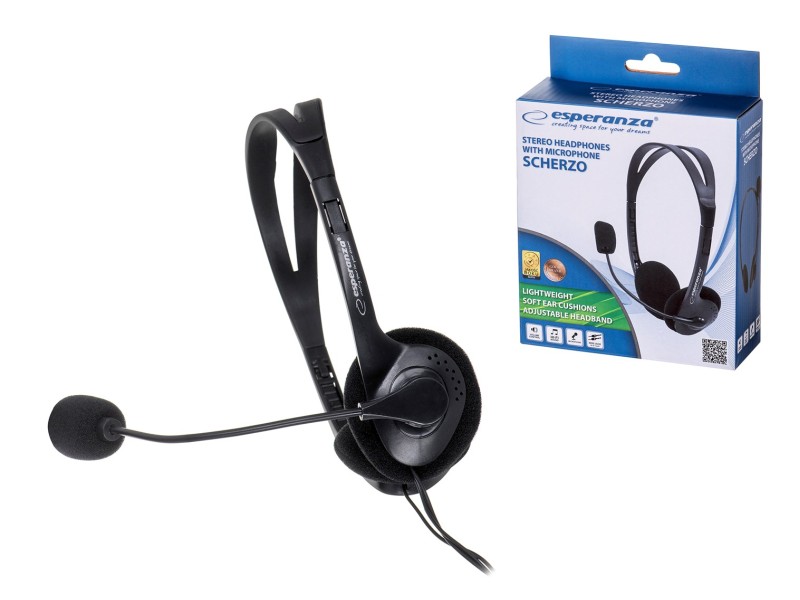 Esperanza EH102 headphones/headset Wired Head-band Calls/Music Black EH102 – Esperanza Геймърски слушалки