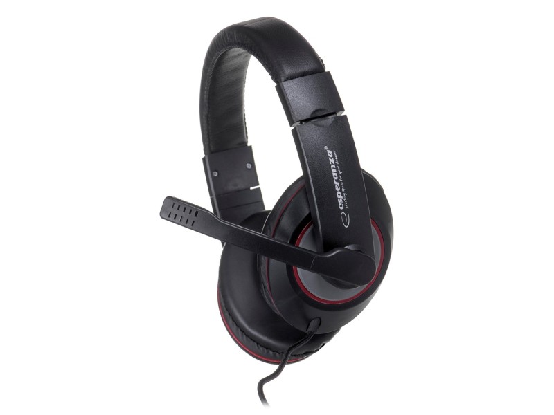 Esperanza EH118 headphones/headset Wired Head-band Calls/Music Black, Red EH118 – Esperanza Геймърски слушалки