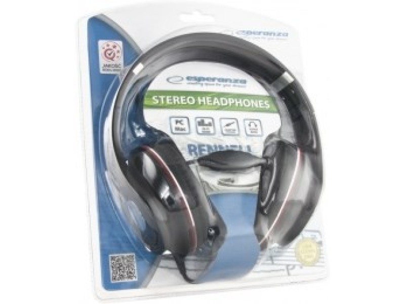 Esperanza EH141K headphones/headset Head-band Black EH141K – Esperanza Геймърски слушалки