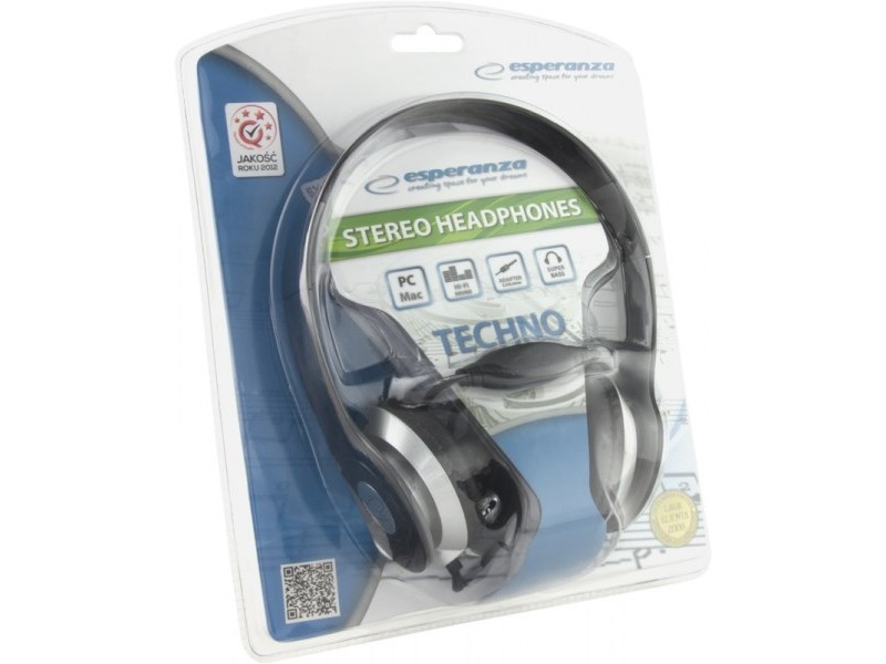 Esperanza EH145K headphones/headset Wired Head-band Music Black EH145K – Esperanza Геймърски слушалки