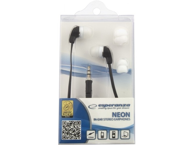 Esperanza EH147K headphones/headset Wired In-ear Music Black EH147K – Esperanza Геймърски слушалки