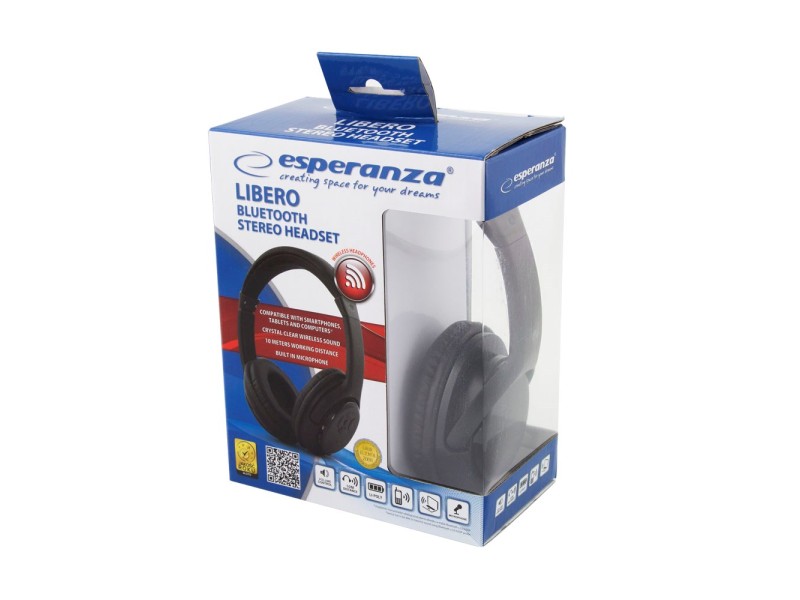 Esperanza EH163K Headphones with microphone Headband Black EH163K – Esperanza Геймърски слушалки