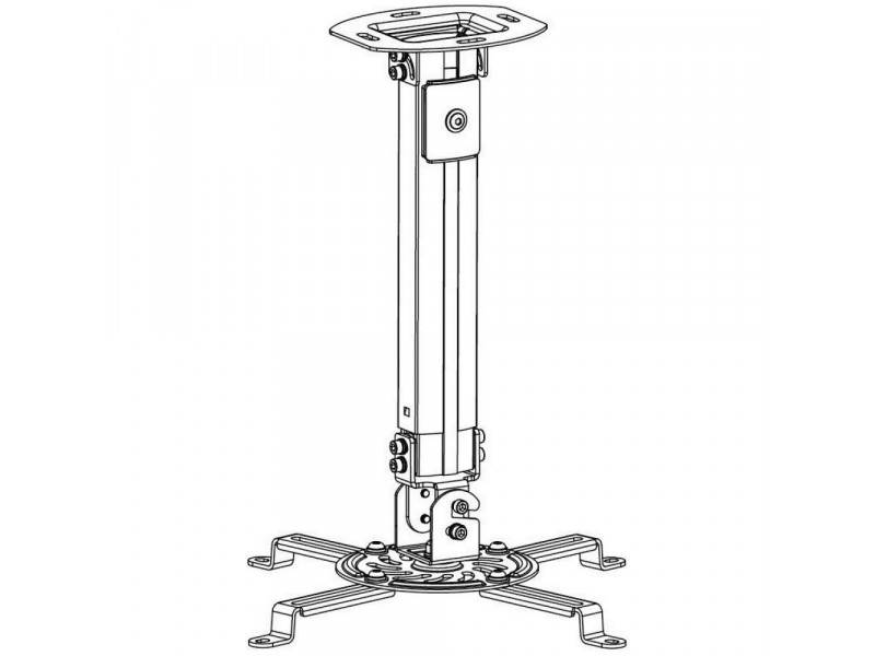 Techly Projector Ceiling Support Extension 545-900 mm Silver ICA-PM 18M Techly Projector Ceiling Support Extension 545-900 mm Silver ICA-PM 18M