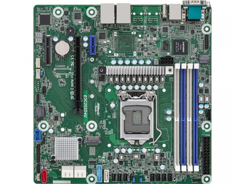 Asrock E3C252D4U motherboard Intel C252 LGA 1200 (Socket H5) micro ATX E3C252D4U – ASROCK Дънни платки