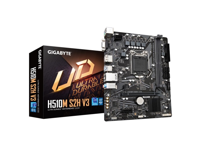 Gigabyte H510M S2H V3 Motherboard - Supports Intel Core 11th CPUs, up to 3200MHz DDR4 (OC), 1xPCIe 3.0 M.2, GbE LAN, USB 3.2 Gen 1 Gigabyte H510M S2H V3 Motherboard - Supports Intel Core 11th CPUs, up to 3200MHz DDR4 (OC), 1xPCIe 3.0 M.2, GbE LAN, USB 3.2 Gen 1 H510M S2H V3 – GIGABYTE Дънни платки