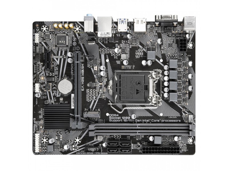 Gigabyte H510M S2H V3 Motherboard - Supports Intel Core 11th CPUs, up to 3200MHz DDR4 (OC), 1xPCIe 3.0 M.2, GbE LAN, USB 3.2 Gen 1 Gigabyte H510M S2H V3 Motherboard - Supports Intel Core 11th CPUs, up to 3200MHz DDR4 (OC), 1xPCIe 3.0 M.2, GbE LAN, USB 3.2 Gen 1 H510M S2H V3 – GIGABYTE Дънни платки