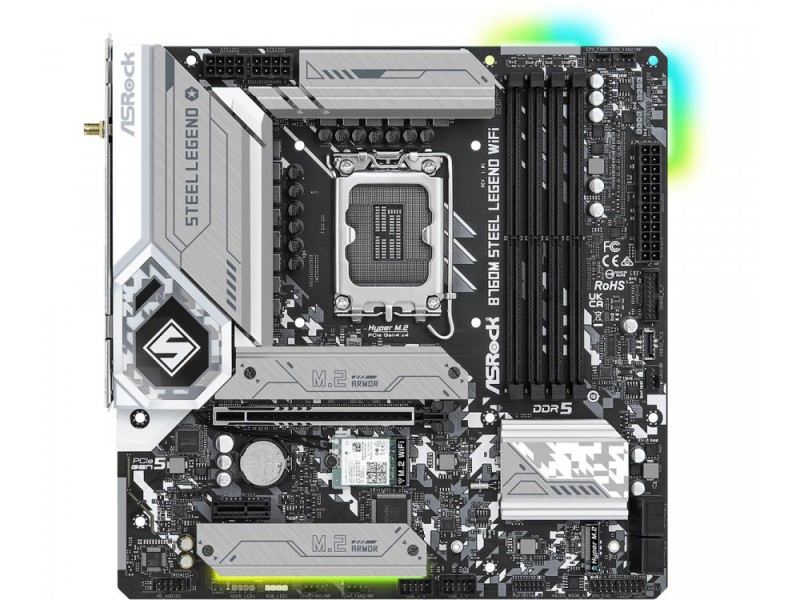 Asrock B760M Steel Legend WiFi Intel B760 LGA 1700 micro ATX B760M STEEL LEGEND WIFI – ASROCK Дънни платки