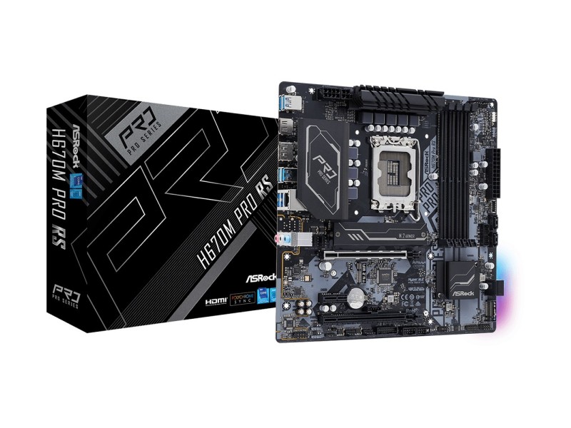 Asrock H670M Pro RS Intel H670 LGA 1700 micro ATX H670M PRO RS – ASROCK Дънни платки