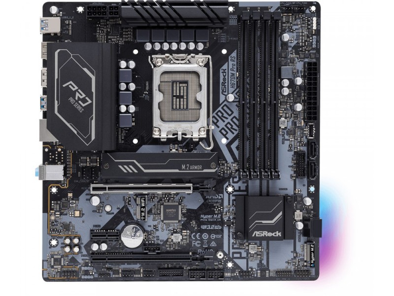 Asrock H670M Pro RS Intel H670 LGA 1700 micro ATX H670M PRO RS – ASROCK Дънни платки