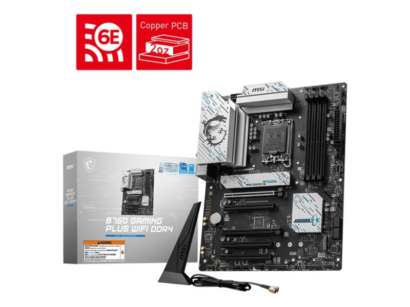 MSI B760 GAMING PLUS WIFI DDR4 motherboard Intel B760 LGA 1700 ATX 7D98-043R – MSI  Дънни платки
