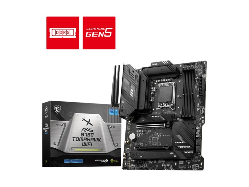 MSI MAG B760 TOMAHAWK WIFI motherboard LGA 1700 ATX 7D96-003R – MSI  Дънни платки