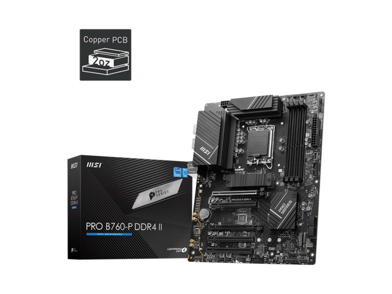 MSI PRO B760-P DDR4 II motherboard Intel B760 LGA 1700 ATX 7E29-001R – MSI  Дънни платки