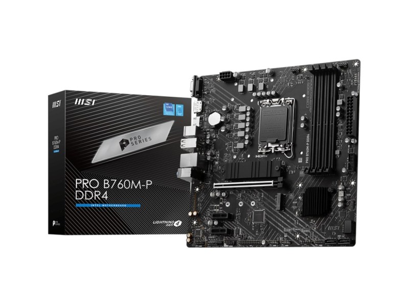 MSI PRO B760M-P DDR4 motherboard Intel B760 LGA 1700 micro ATX PRO B760M-P DDR4 – MSI  Дънни платки
