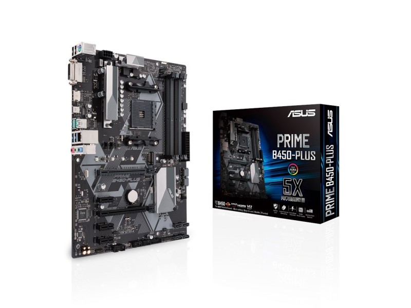 ASUS PRIME B450-PLUS AMD B450 Socket AM4 ATX 90MB0YN0-M0EAY0 – ASUS Дънни платки