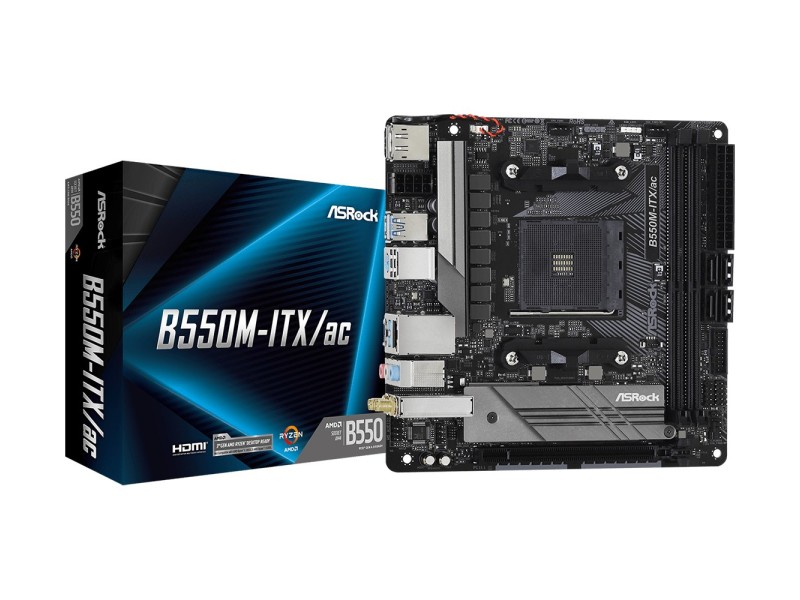 Asrock B550M-ITX/ac Socket AM4 mini ITX AMD  B550 B550M-ITX/AC – ASROCK Дънни платки