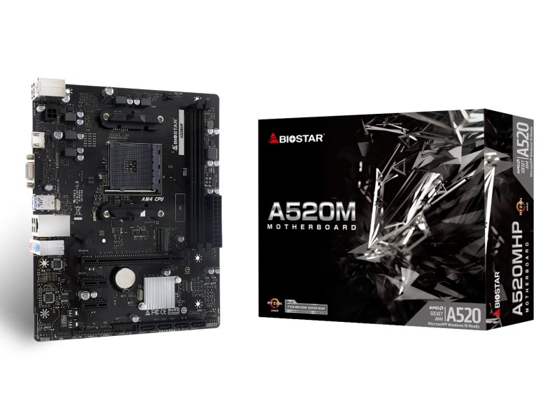 Biostar A520MHP motherboard AMD A520 Socket AM4 micro ATX A520MHP – Biostar Дънни платки