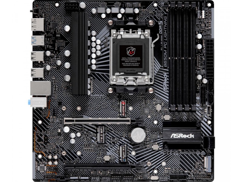 Asrock B650M PG Lightning AMD B650 Socket AM5 micro ATX B650M PG LIGHTNING – ASROCK Дънни платки